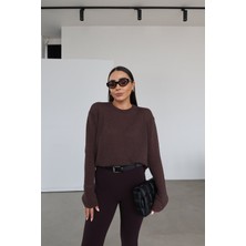 Özge Özgenç Bisiklet Yaka Oversize Basic Triko