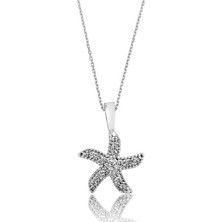 Katre46 925 Ayar Gümüş Deniz Yıldızı Kadın Gümüş Kolye