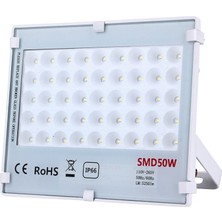 Oddity Smd 50W LED Projektör IP66 Dış Mekan Aydınlatma 220V Beyaz Işık 5250 Lümen