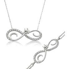 Katre46 925 Ayar Gümüş Sonsuzluk Aşk Set