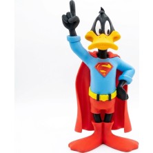 Pelerinli Süper Kahraman Ördek Figürü – Koleksiyonluk Dekoratif Masa Üstü Biblo