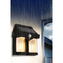 Gampus Dış Mekan Güneş Enerjili Duvar Lambası Su Geçirmez Bahçe Işık Bahçe Aydınlatması Şık