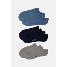 Suwen 3 Lü Paket Kadın Çorabı  - Navy/ındıgo/gray