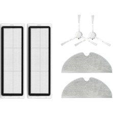 Hepta Collection Vacuum Mop 1c/2c/ F9 Uyumlu Yedek Hepa Filtre Yan Fırça Mop-6 Parça