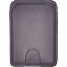 BloominBag Linea Stone Grey Phone Card Holder Deri Telefon Kartlık