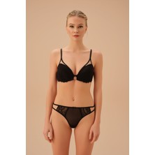 Suwen Laurel Dantelli Yarı Destekli Balenli Sütyen