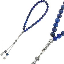 Katre46 Doğaltaş Metal Püsküllü Lapis Taşı Tesbih