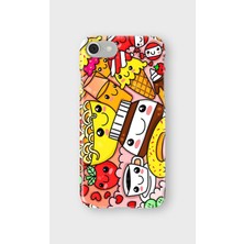 Lelia iPhone 7/8/se Uyumlu Baskılı Şeffaf Telefon Kılıfı | Koleksiyon: Snacktoon Delight