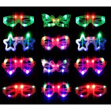 LED Işıklı Yanar Söner Parti Gözlüğü Seti 12 Adet YUNUSALBAS-5457899