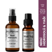 Villenature 2'li Nioli Seti - Nioli Hidrosolü 100 ml & Nioli Yağı 10 ml - %100 Saf ve Organik