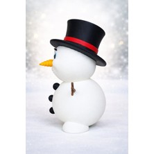 Şapkalı Sevimli Kardan Adam Figürü – Dekoratif Masa Üstü Biblo