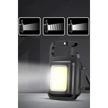 Gampus Mini LED Anahtarlık El Feneri Flash Mıknatıslı Su Geçirmez Şişe Açaçaklı Fener