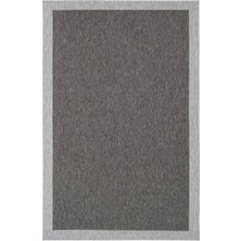 Cool Halı Elena Antrasit Gri Sisal Görünümlü Kaymaz Taban Bordürlü Ince Dokuma Yazlık Silinebilir Ev Oda Halı