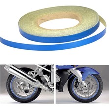 Otohousse Reflektif Fosfor Şerit Bant Reflektör Jant Şeridi 0.5CMX10 Metre Mavi