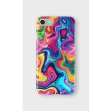 Lelia iPhone 7/8/se Uyumlu Baskılı Şeffaf Telefon Kılıfı | Koleksiyon: Colorwave Flux