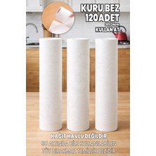 Destpak Kuru Bez 120 Adet - 3 Rulo Çok Amaçlı Koparılabilir Kullan At Temizlik Bezi - Su Emici - 30X24CM
