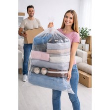 Erfa Plastik Ambalaj Kalın Naylon Torba 72X120 cm Çeyiz Yastık Battaniye Poşeti 20 Adet - Koruma ve Taşınma Naylonu