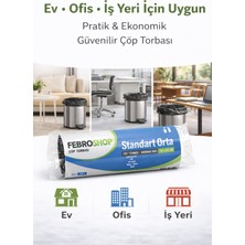 Febros 5 Adet Standart Orta Boy Çöp Torbası 55X60 cm – Çift Kat, Sızdırmaz, Dayanıklı