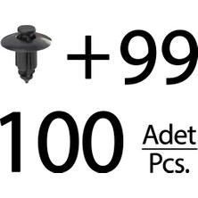 Alpha Auto Part Toyota, Honda, Nissan, Volvo Için Tampon Klipsi- 100'LÜ