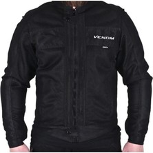 Venom Motosiklet Montu Urban Erkek Siyah Fileli Motorcu Mont