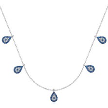 Katre46 925 Ayar Gümüş Nazarlı Şans Kadın Gümüş Kolye