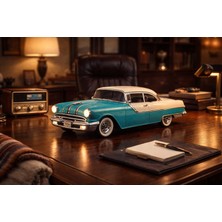 Universal RT-1954 Retro Tasarım Müzik Araba Bluetooth Hoparlör – 10W Güç – Şarjlı – Aux & Tf Kart Destekli (Mavi )