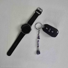 Ametist Doğal Taş Anahtarlık , el yapımı anahtarlık ,