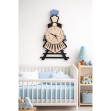 Başarır Lazer ,Tren Gölselli ,Çoçuk Odası Ahşap Duvar Saati