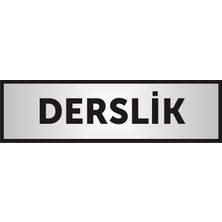 Yüksel 34 Derslik  Yazılı Kapı Levhası ,yönlendirme Levhası ,gümüş Renkli Aliminyum Levha 26X7CM
