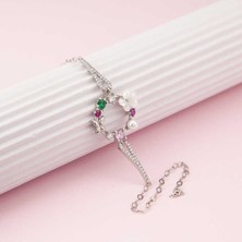 Katre46 Gümüş Renkli Manolya Çiçeği Kadın Bileklik