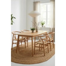 Natura El Dokuma Jüt Bohem Tarz Otantik Salon Oturma Odası Koridor Yatak Odası Natural Halı 00024A