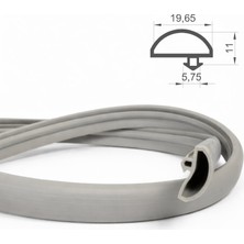 A341 Çelik Kapı Kasa Alüminyum Fitili GRİ 5mt