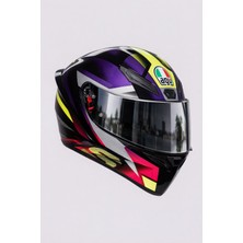 Agv K1 S E2206 Fastlap Black Purple Pınk M0196 - Gri Vizör