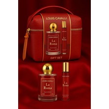 Louis Cavalli La Roma Edp 50 Ml+20 ml Women Perfume - Çantalı Parfüm Seti