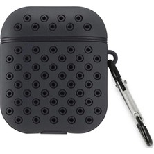 Die Grup  Airpods 2 (2.nesil) Spor Delikli Kılıf - Siyah-Siyah