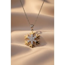 Bella Gloria İki Renk Kartanesi Gümüş Kolye (Gk00426)