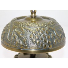 Katre46 Pirinç Resepsiyon Zili Dekoratif Hediyelik