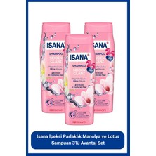 Isana Ipeksi Parlaklık Manolya ve Lotus Şampuan 3'lü Avantaj Set