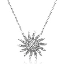 Katre46 ​925 Ayar Gümüş Güneş Kadın Gümüş Kolye