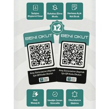 Gözcü Mobil 2'li Qr Numarasız Numaratör Yeni Nesil Araç Motosiklet Numara Gizler Oto Park Kartı Dijital Kimlik