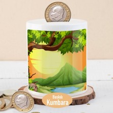 Asilmeydan Ormanda Gün Batımı Seramik Kumbara - 1308-23189 Canlı Renkli Baskı Özelliği