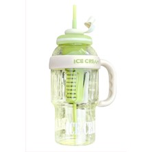 Valletta Longinus Bpa Içermez Kolay Taşınabilir Detoks Bölmeli Su Matarası 1300ML (1.3l) Yeşil