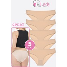 Hilady Kadın Külot, 5li Paket Karışık Renkli Slip Külot Rahat Pamuklu Yumuşak Kumaş