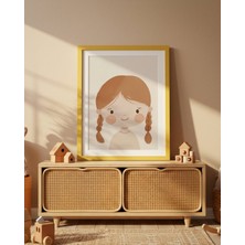 Fuart.Co Sevimli Kız Dijital Baskı Posteri (Çerçevesiz) Çocuk Odası Için Poster Nufu