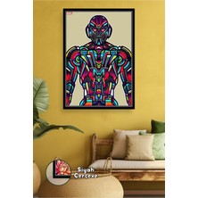 KOSS Dijital Ultron Marvel Robot Kahraman Duvar Dekoru Mekanik Zırh Detaylı Modern Tasarım Çerçeveli Kanvas Tablo