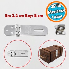 Nzb Sandık Kutu Askısı 25 Lik Menteşeli Kilit Tosba Kilit Asma Kilit Aparatı Krom Renk