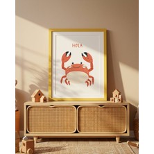 Fuart.Co Yengeç Dijital Baskı Posteri (Çerçevesiz) Çocuk Odası Için Poster Nufu