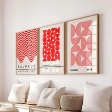Pam Studio Bauhaus Geometrik Çizgiler Modern 3’lü Tablo Seti – Minimalist Sanat Posterleri