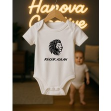 Hanova Creative Baskılı Bebek Zıbın Taraftar Zıbın Aslan Çıtçıtlı Body Atlet