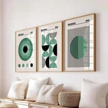 Pam Studio Dekoratif Bauhaus 3’lü Poster Seti – Minimal Soyut Duvar Sanatı